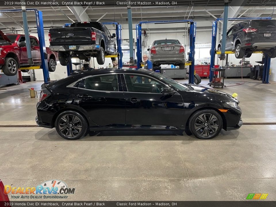 2019 Honda Civic EX Hatchback Crystal Black Pearl / Black Photo #4