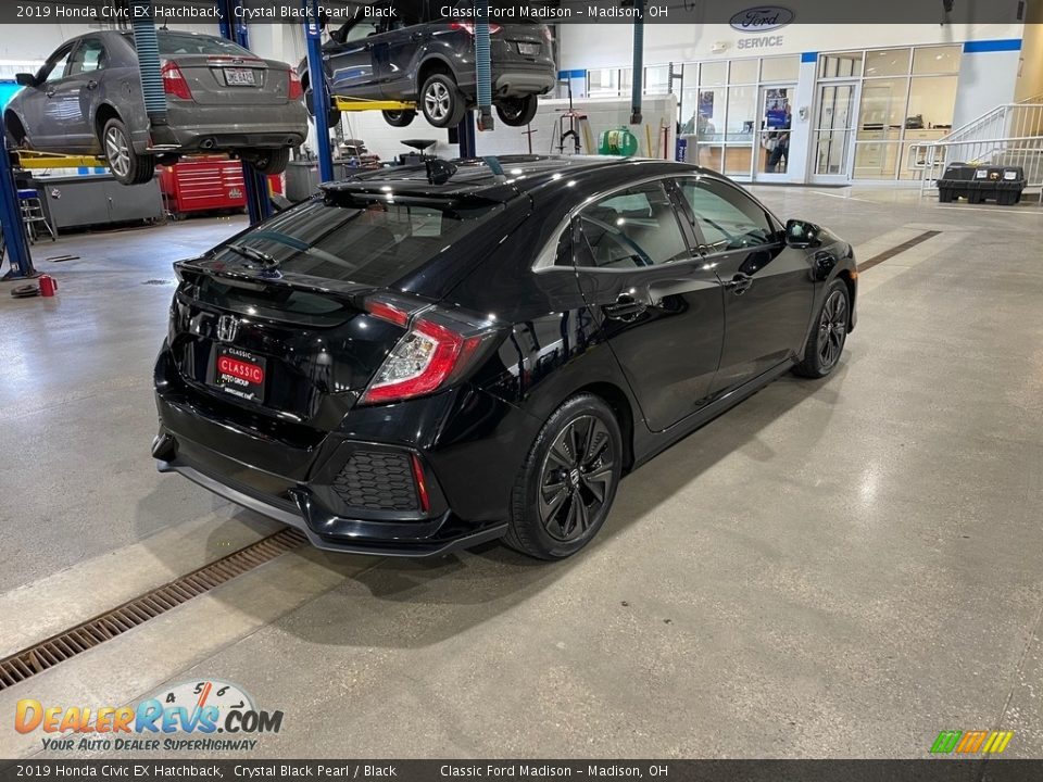2019 Honda Civic EX Hatchback Crystal Black Pearl / Black Photo #5