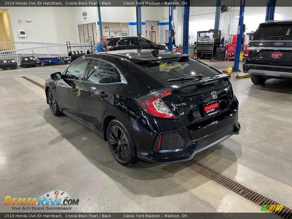 2019 Honda Civic EX Hatchback Crystal Black Pearl / Black Photo #7