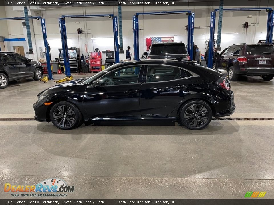 2019 Honda Civic EX Hatchback Crystal Black Pearl / Black Photo #8