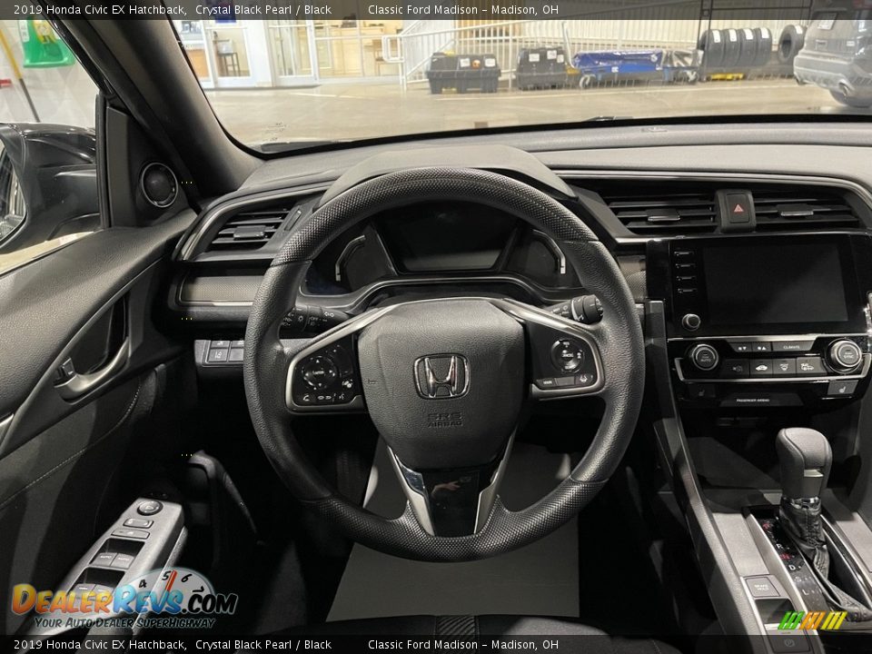 2019 Honda Civic EX Hatchback Crystal Black Pearl / Black Photo #9