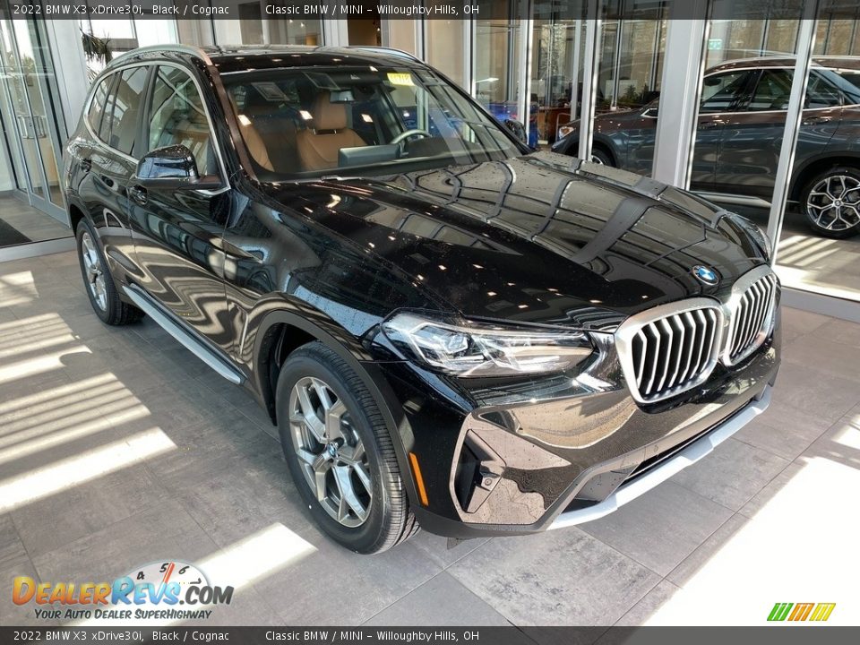 2022 BMW X3 xDrive30i Black / Cognac Photo #1