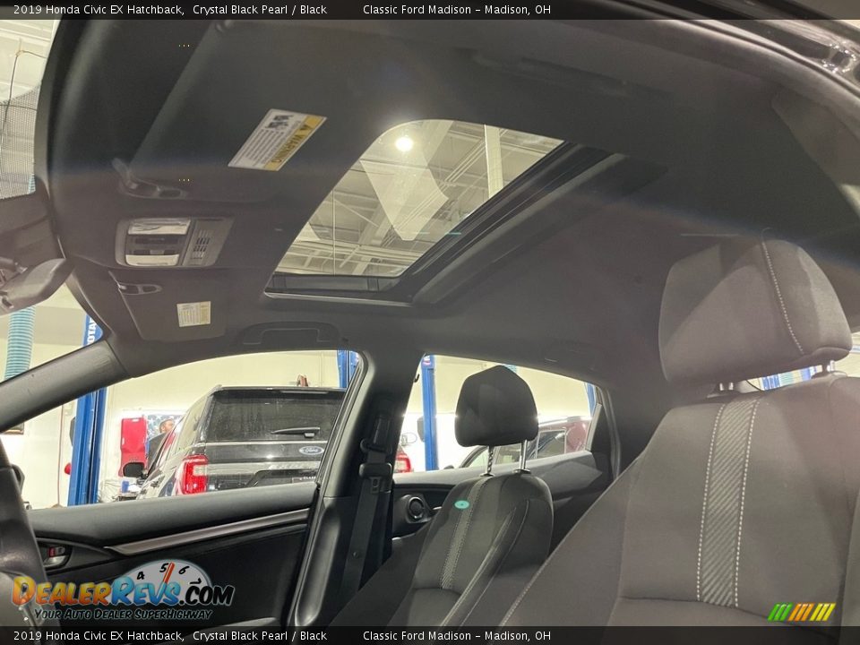 2019 Honda Civic EX Hatchback Crystal Black Pearl / Black Photo #12