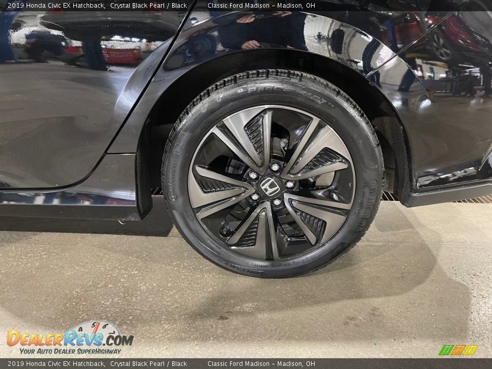 2019 Honda Civic EX Hatchback Crystal Black Pearl / Black Photo #17