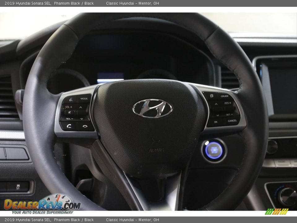 2019 Hyundai Sonata SEL Phantom Black / Black Photo #7