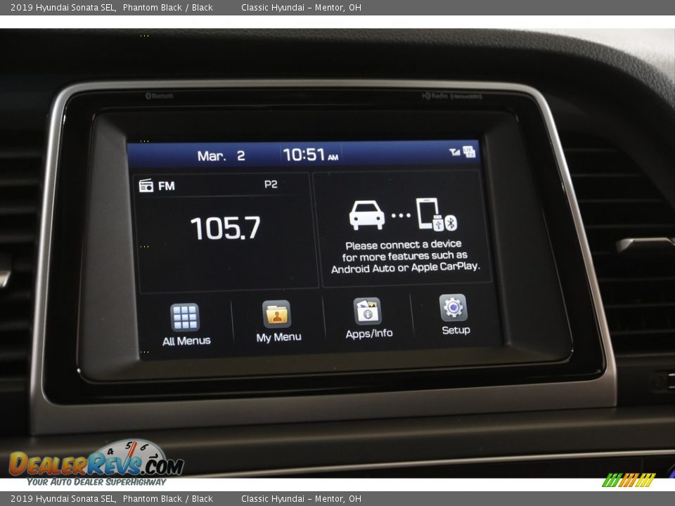 2019 Hyundai Sonata SEL Phantom Black / Black Photo #10