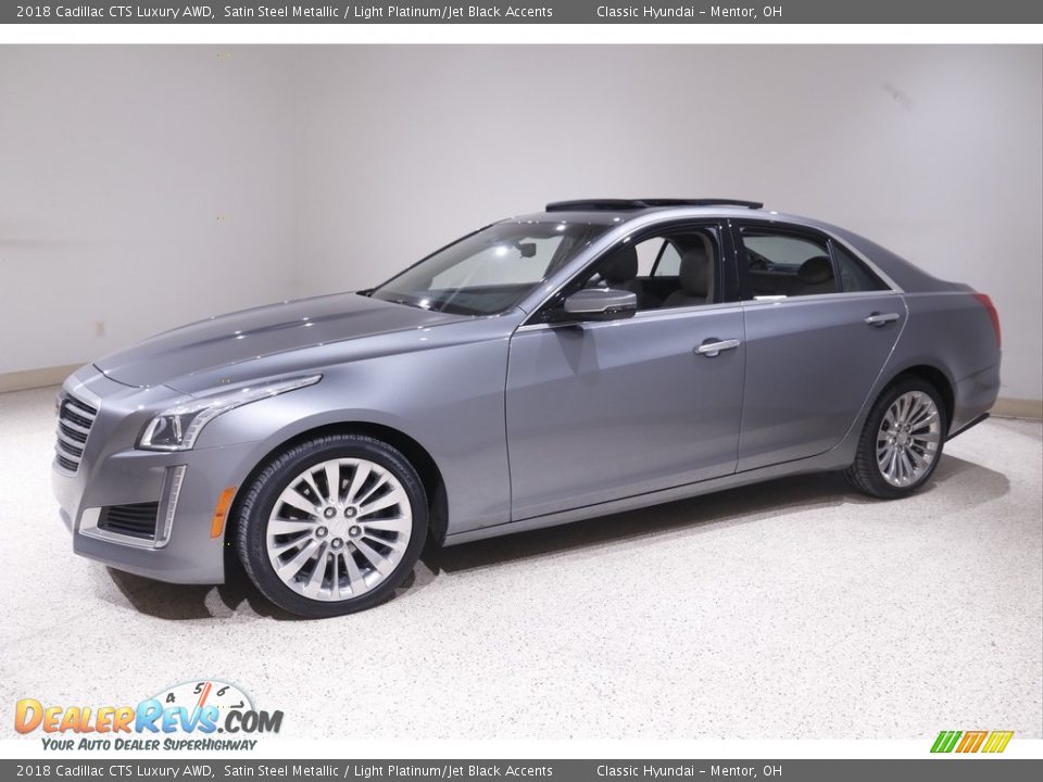 2018 Cadillac CTS Luxury AWD Satin Steel Metallic / Light Platinum/Jet Black Accents Photo #3