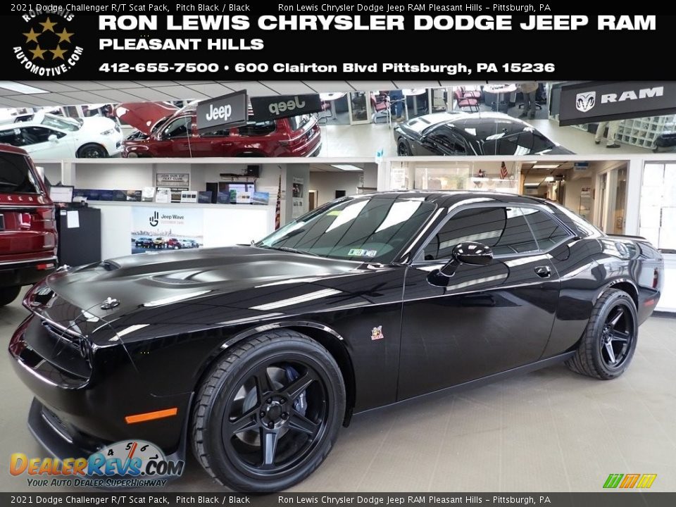 2021 Dodge Challenger R/T Scat Pack Pitch Black / Black Photo #1