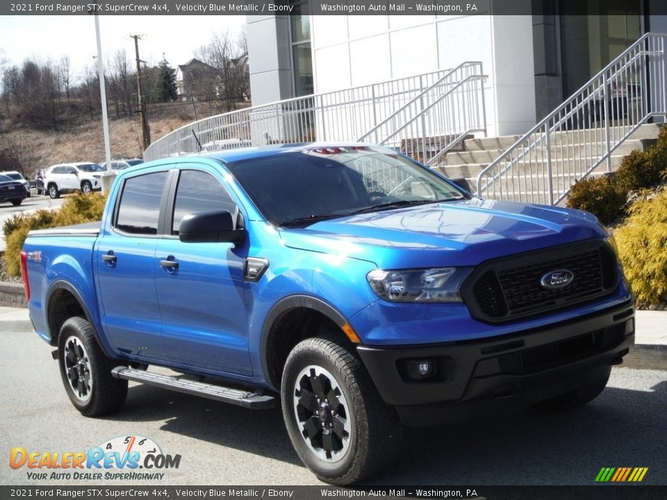 2021 Ford Ranger STX SuperCrew 4x4 Velocity Blue Metallic / Ebony Photo #1