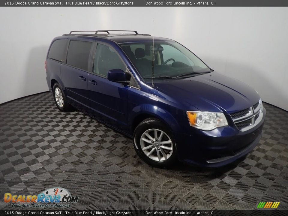 2015 Dodge Grand Caravan SXT True Blue Pearl / Black/Light Graystone Photo #2