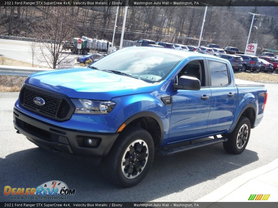 2021 Ford Ranger STX SuperCrew 4x4 Velocity Blue Metallic / Ebony Photo #13