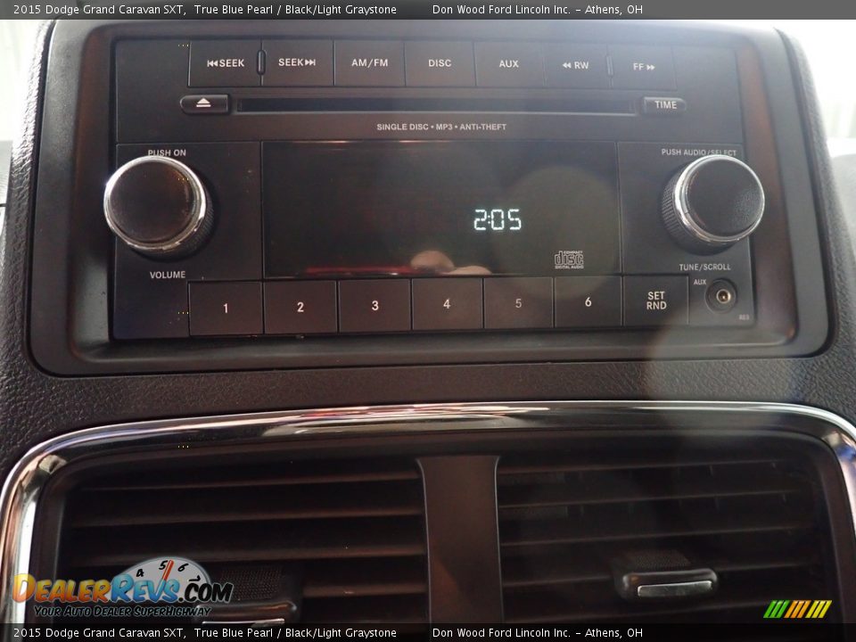 2015 Dodge Grand Caravan SXT True Blue Pearl / Black/Light Graystone Photo #25