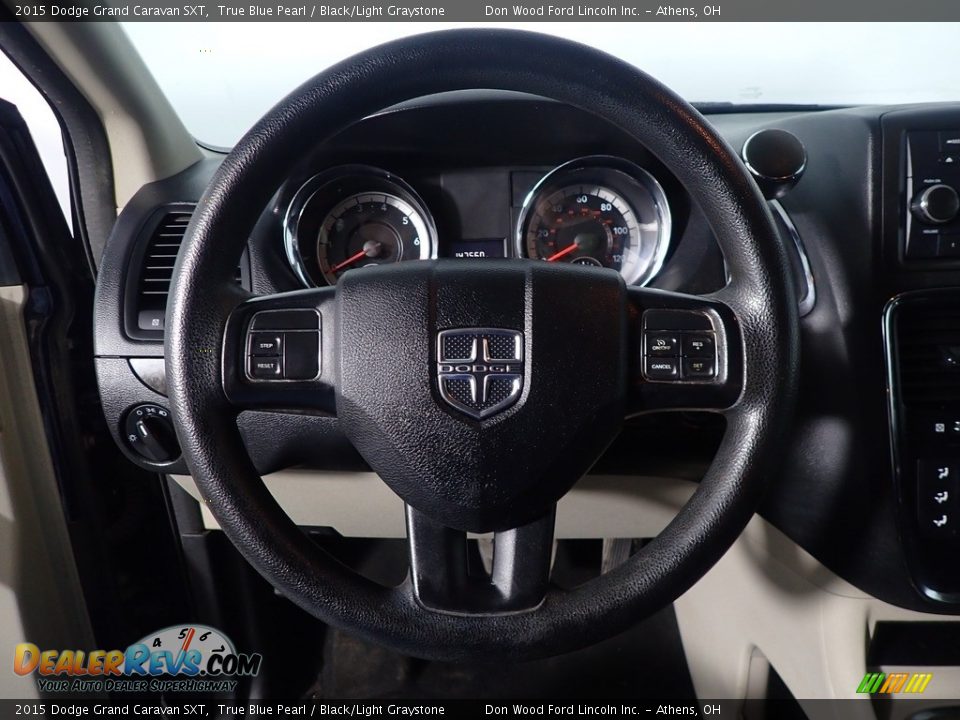 2015 Dodge Grand Caravan SXT True Blue Pearl / Black/Light Graystone Photo #26
