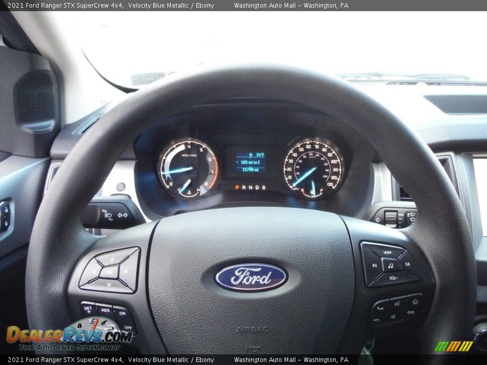 2021 Ford Ranger STX SuperCrew 4x4 Velocity Blue Metallic / Ebony Photo #25