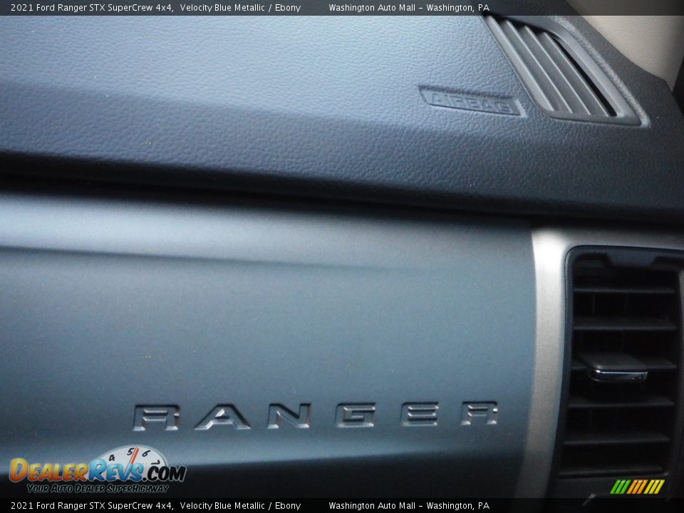 2021 Ford Ranger STX SuperCrew 4x4 Velocity Blue Metallic / Ebony Photo #27