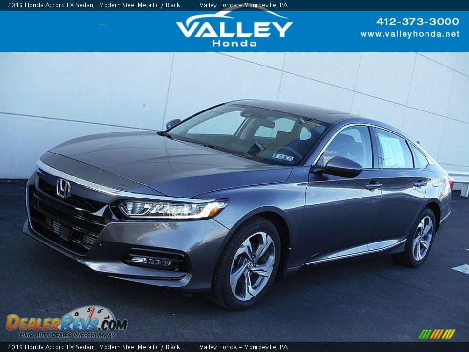 2019 Honda Accord EX Sedan Modern Steel Metallic / Black Photo #1