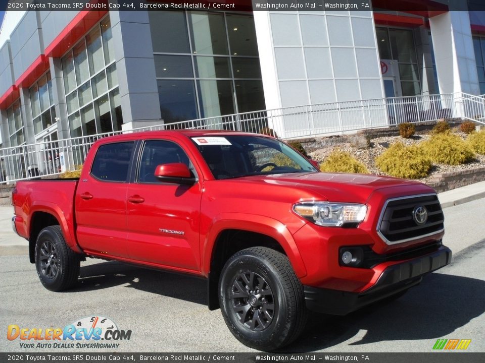 2020 Toyota Tacoma SR5 Double Cab 4x4 Barcelona Red Metallic / Cement Photo #1