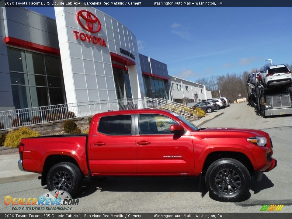 2020 Toyota Tacoma SR5 Double Cab 4x4 Barcelona Red Metallic / Cement Photo #2