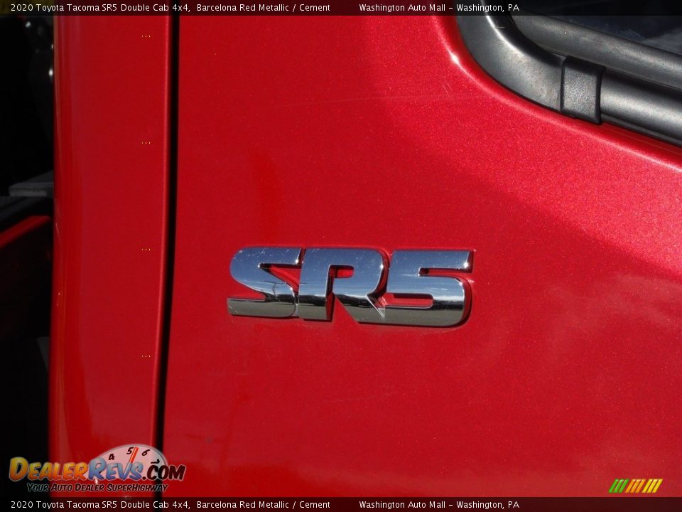 2020 Toyota Tacoma SR5 Double Cab 4x4 Barcelona Red Metallic / Cement Photo #12