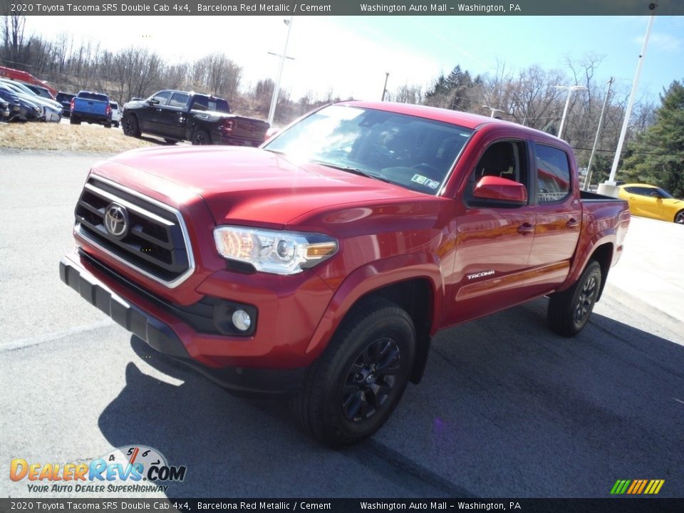 2020 Toyota Tacoma SR5 Double Cab 4x4 Barcelona Red Metallic / Cement Photo #14