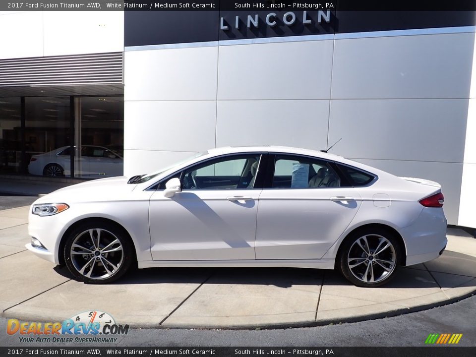 2017 Ford Fusion Titanium AWD White Platinum / Medium Soft Ceramic Photo #2