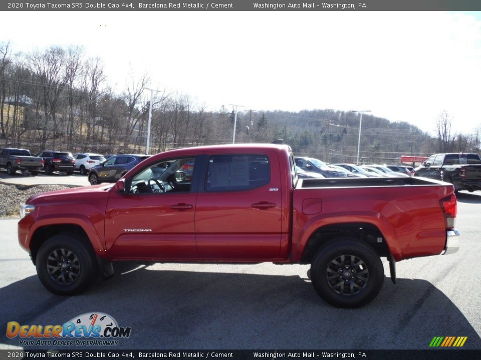 2020 Toyota Tacoma SR5 Double Cab 4x4 Barcelona Red Metallic / Cement Photo #15