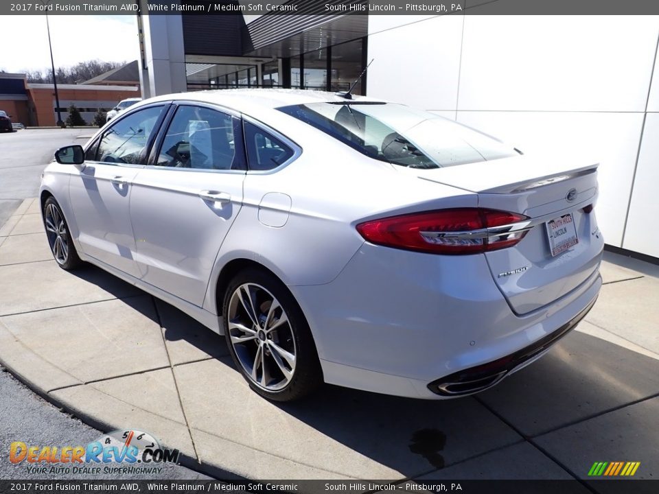 2017 Ford Fusion Titanium AWD White Platinum / Medium Soft Ceramic Photo #3