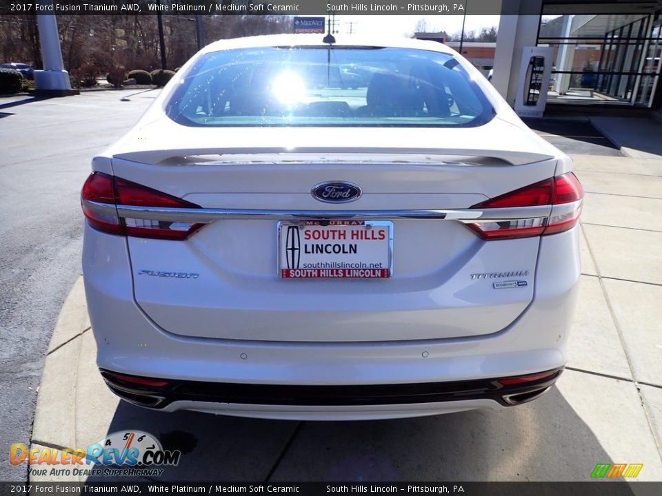 2017 Ford Fusion Titanium AWD White Platinum / Medium Soft Ceramic Photo #4