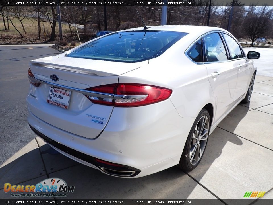 2017 Ford Fusion Titanium AWD White Platinum / Medium Soft Ceramic Photo #6