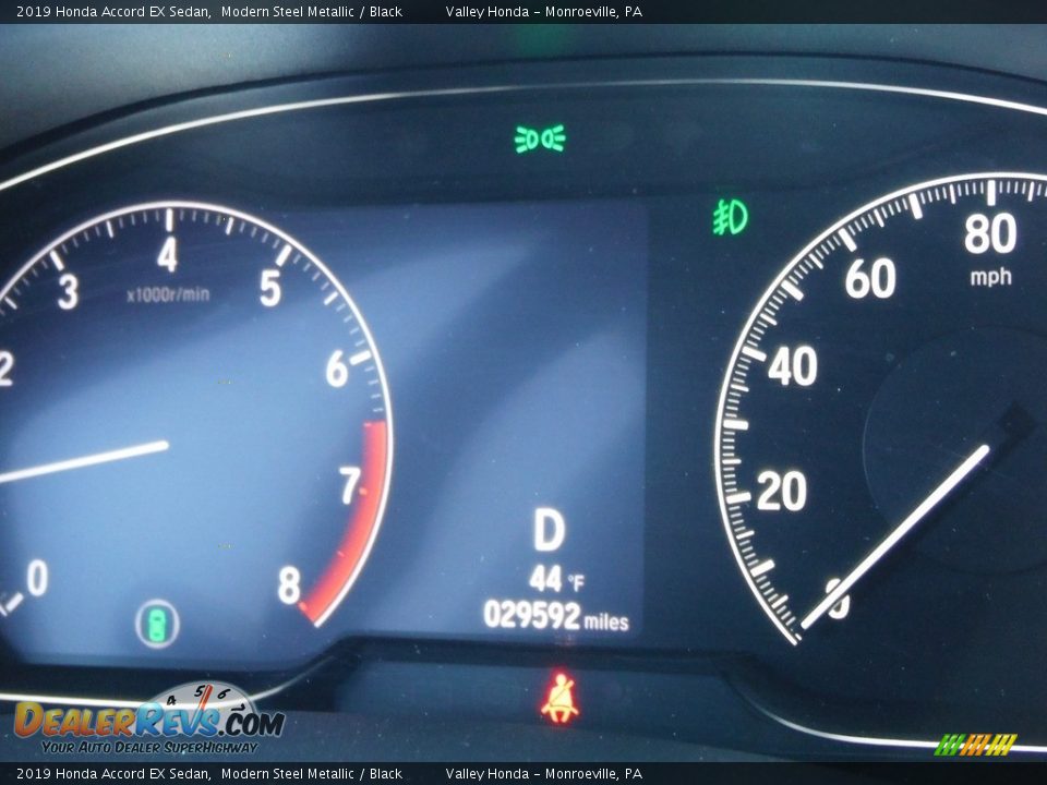 2019 Honda Accord EX Sedan Modern Steel Metallic / Black Photo #34