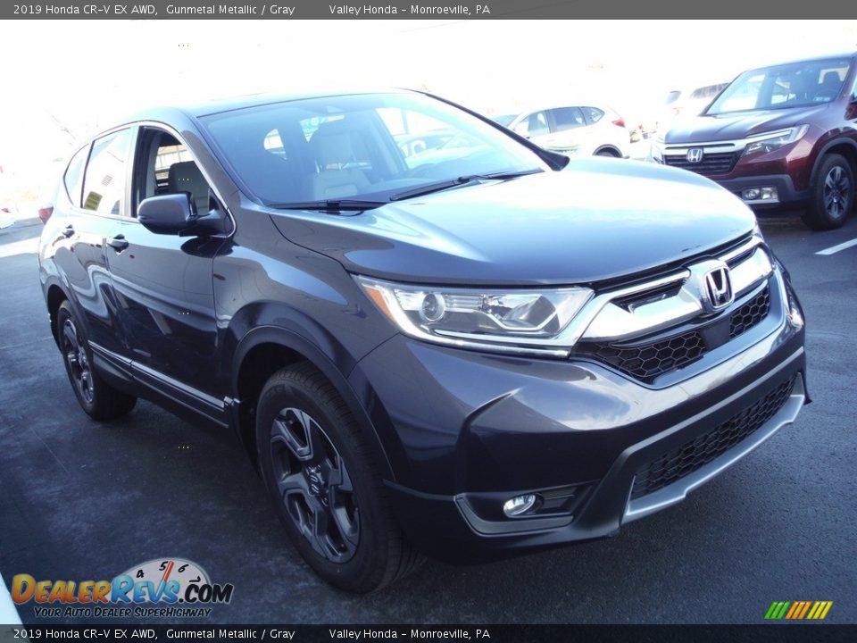 2019 Honda CR-V EX AWD Gunmetal Metallic / Gray Photo #6