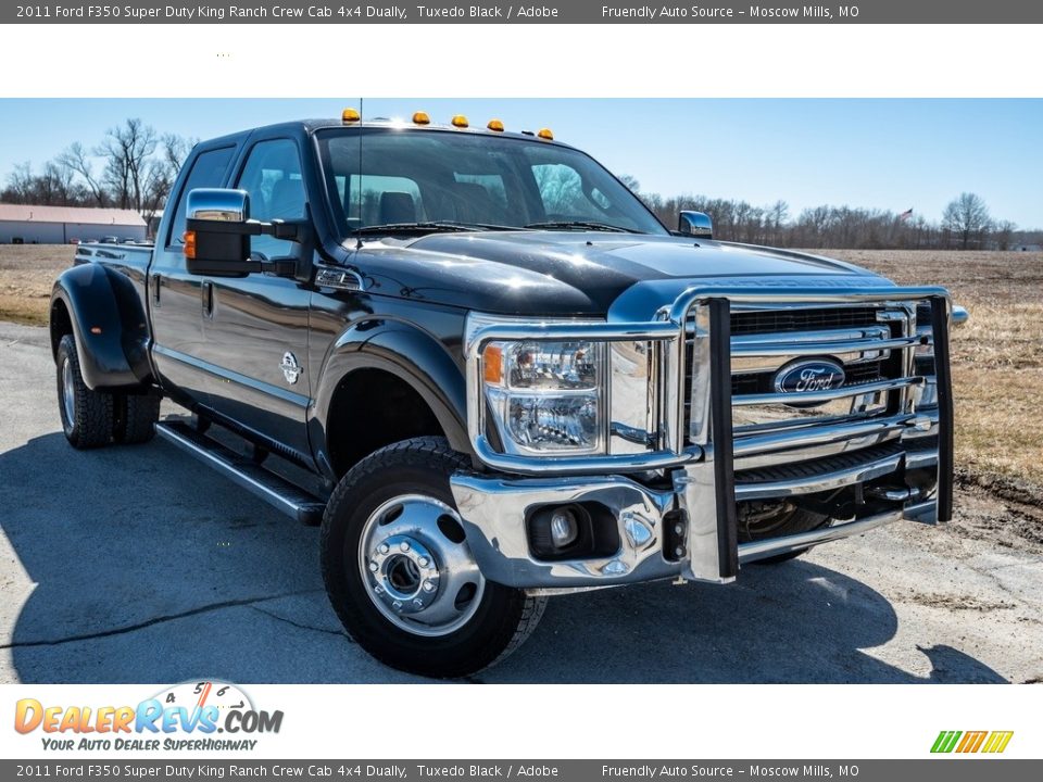 2011 Ford F350 Super Duty King Ranch Crew Cab 4x4 Dually Tuxedo Black / Adobe Photo #1