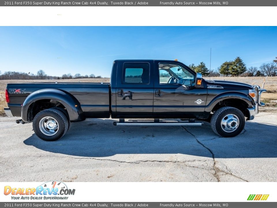 2011 Ford F350 Super Duty King Ranch Crew Cab 4x4 Dually Tuxedo Black / Adobe Photo #3