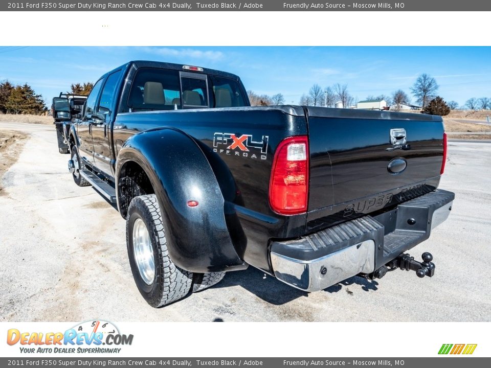 2011 Ford F350 Super Duty King Ranch Crew Cab 4x4 Dually Tuxedo Black / Adobe Photo #6