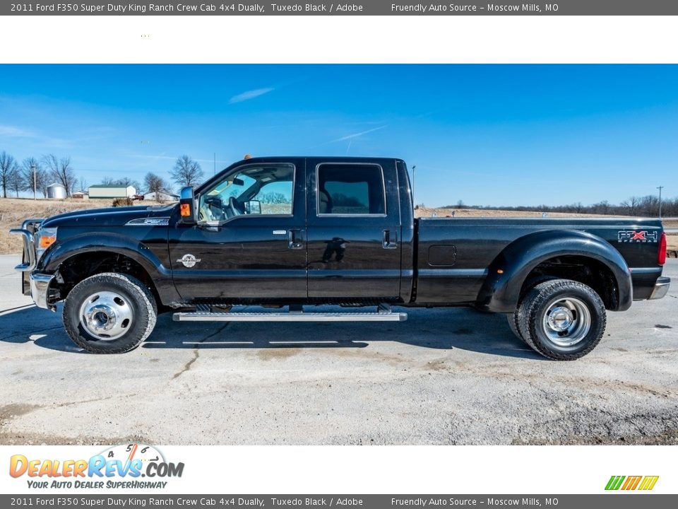 2011 Ford F350 Super Duty King Ranch Crew Cab 4x4 Dually Tuxedo Black / Adobe Photo #7