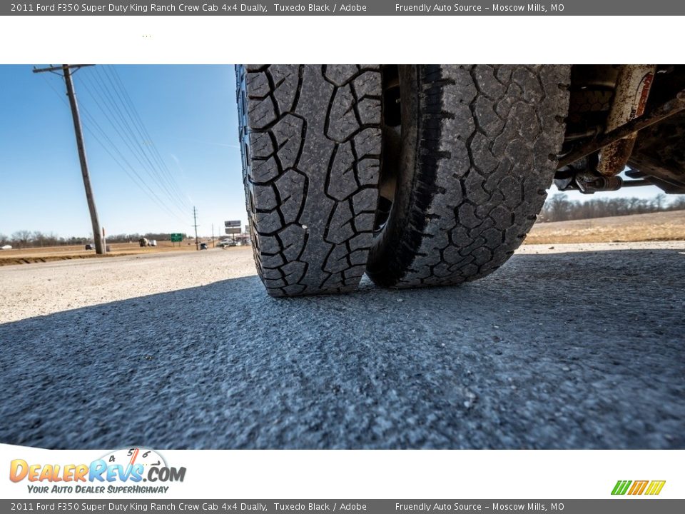 2011 Ford F350 Super Duty King Ranch Crew Cab 4x4 Dually Tuxedo Black / Adobe Photo #12