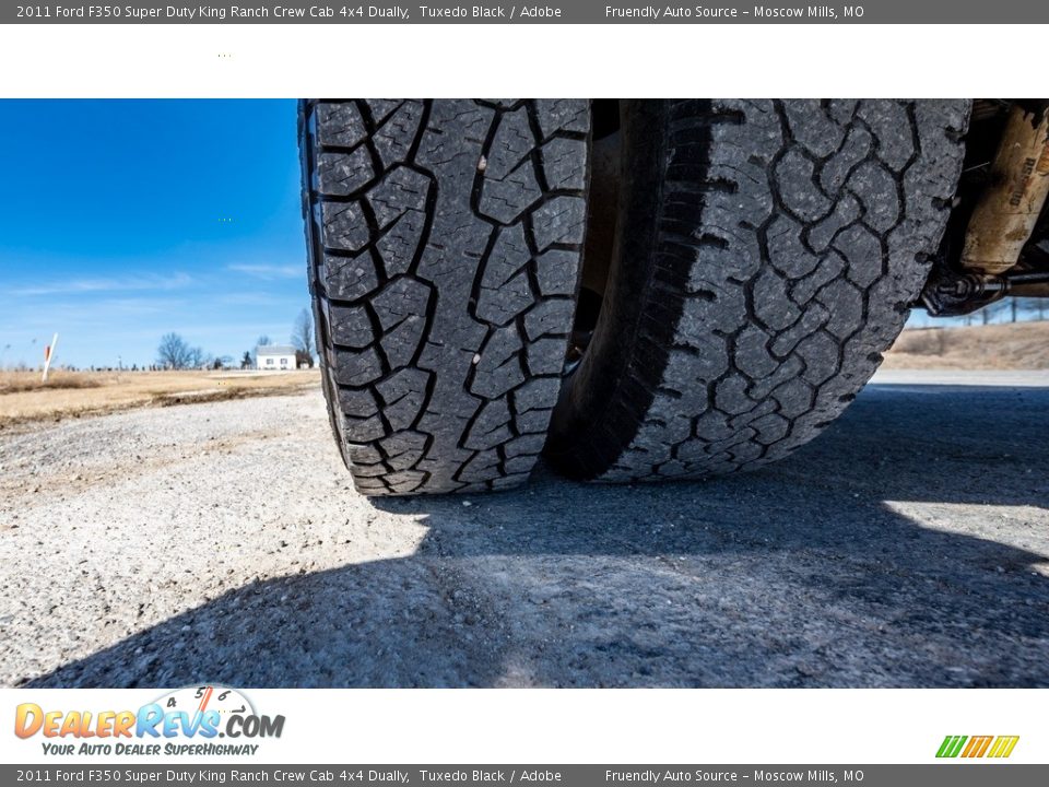 2011 Ford F350 Super Duty King Ranch Crew Cab 4x4 Dually Tuxedo Black / Adobe Photo #14