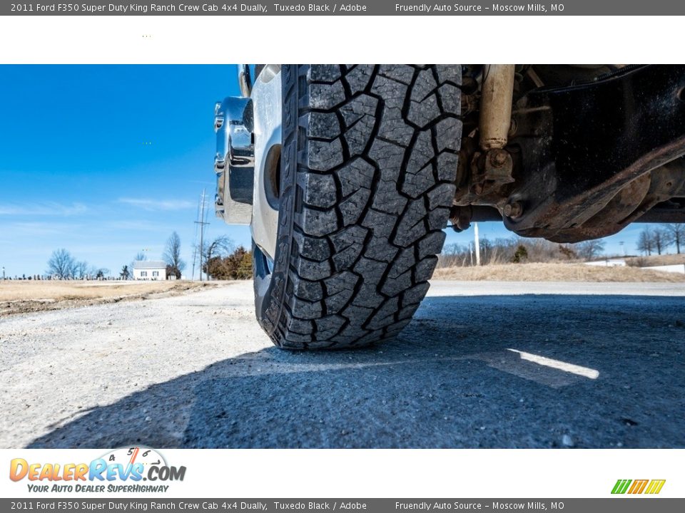 2011 Ford F350 Super Duty King Ranch Crew Cab 4x4 Dually Tuxedo Black / Adobe Photo #15