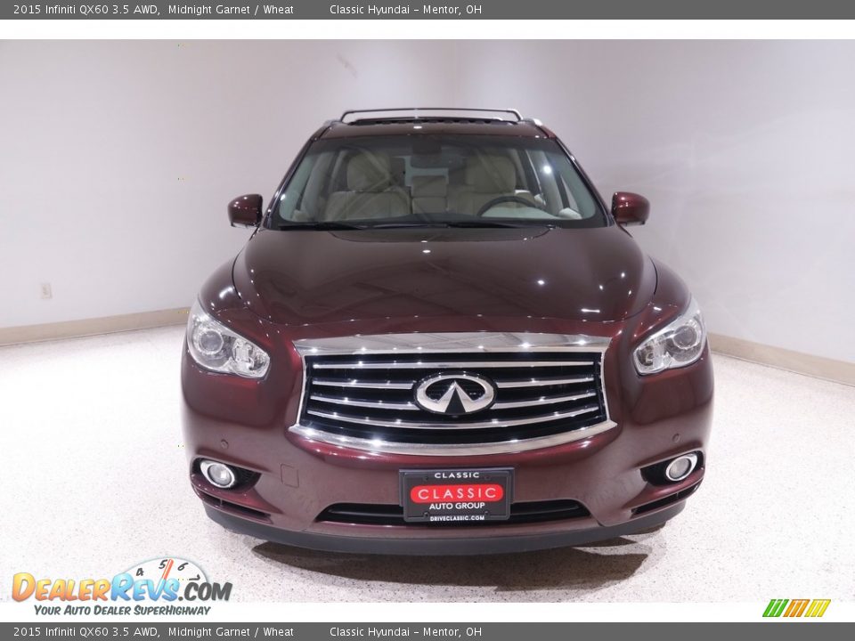 2015 Infiniti QX60 3.5 AWD Midnight Garnet / Wheat Photo #2