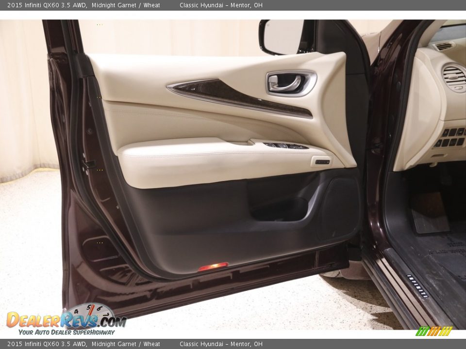 2015 Infiniti QX60 3.5 AWD Midnight Garnet / Wheat Photo #4