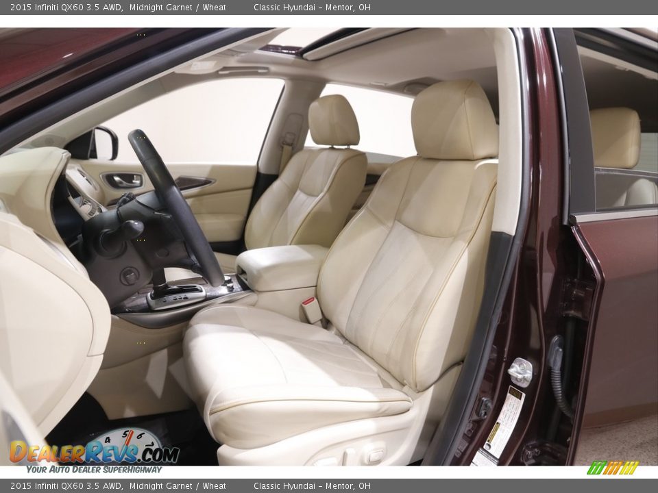 2015 Infiniti QX60 3.5 AWD Midnight Garnet / Wheat Photo #5