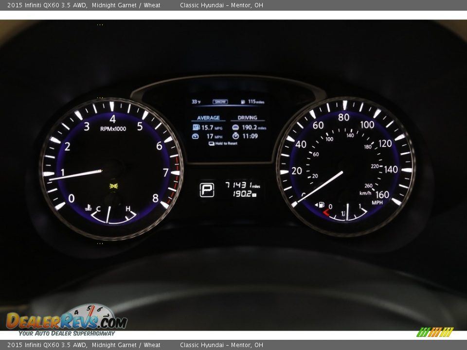 2015 Infiniti QX60 3.5 AWD Midnight Garnet / Wheat Photo #8