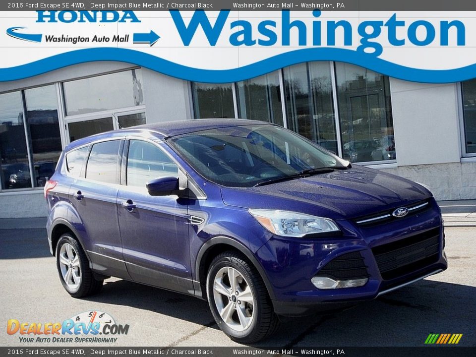 2016 Ford Escape SE 4WD Deep Impact Blue Metallic / Charcoal Black Photo #1