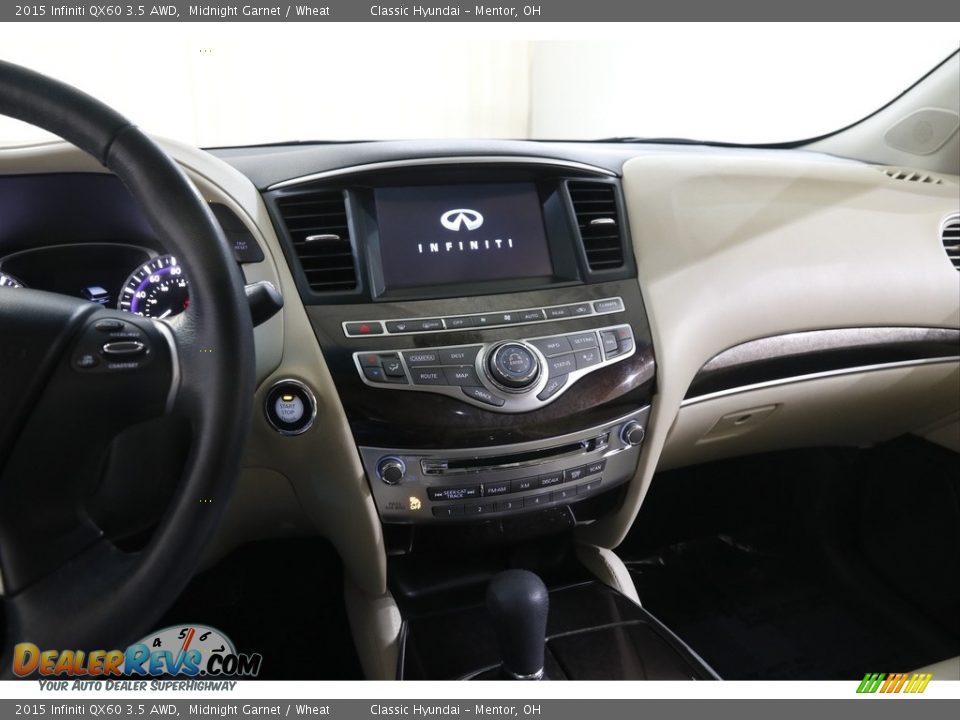 2015 Infiniti QX60 3.5 AWD Midnight Garnet / Wheat Photo #9
