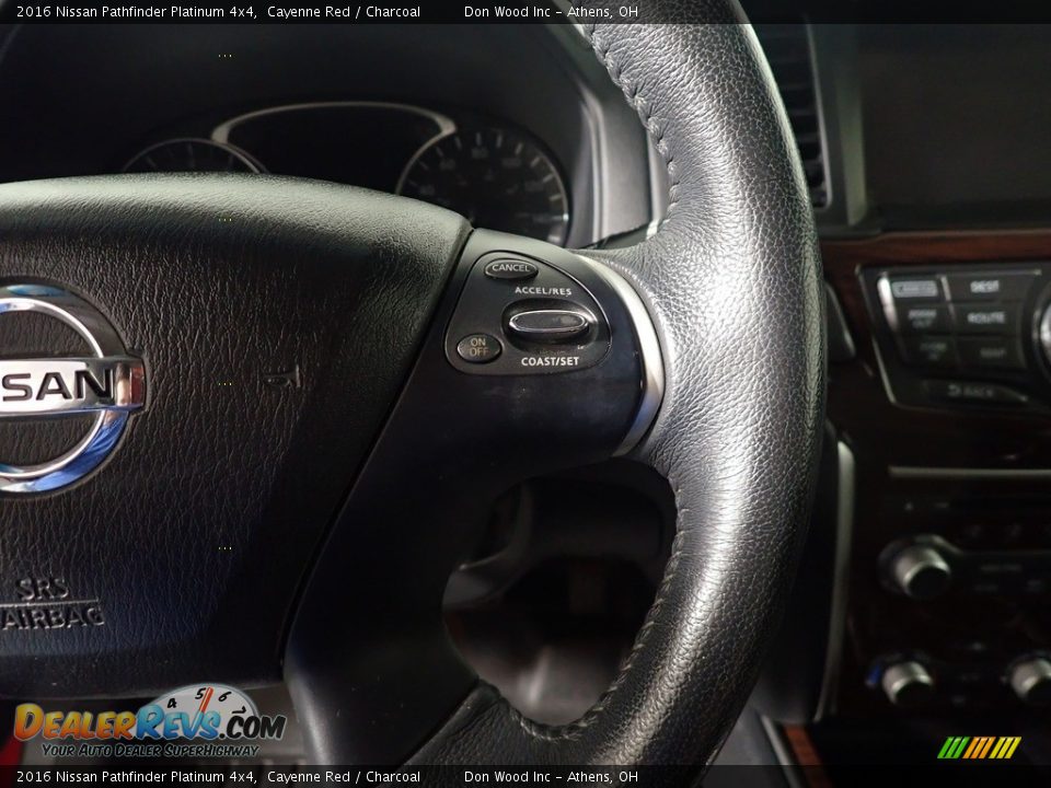 2016 Nissan Pathfinder Platinum 4x4 Cayenne Red / Charcoal Photo #33