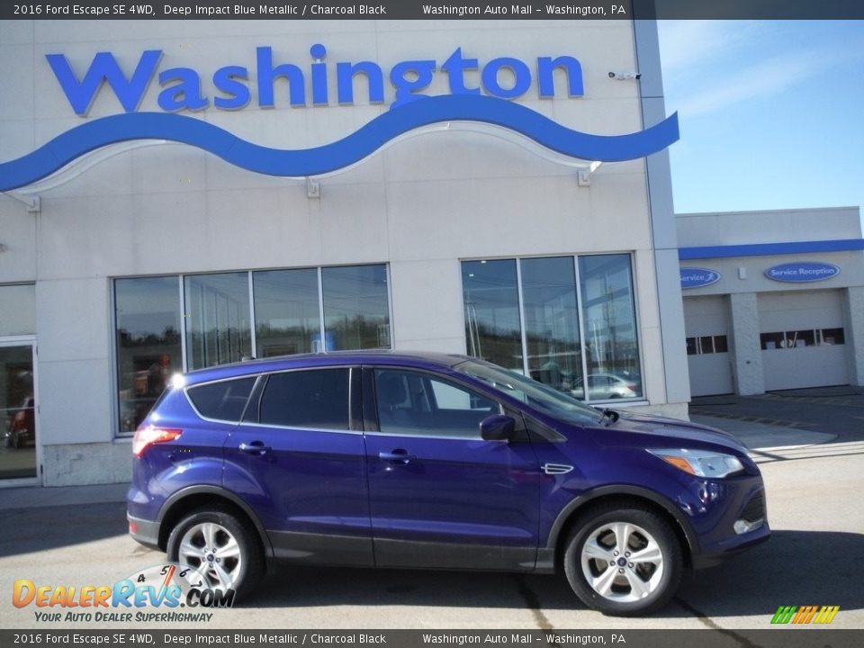 2016 Ford Escape SE 4WD Deep Impact Blue Metallic / Charcoal Black Photo #2
