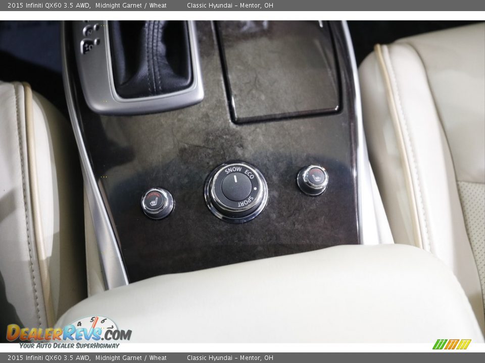 2015 Infiniti QX60 3.5 AWD Midnight Garnet / Wheat Photo #15