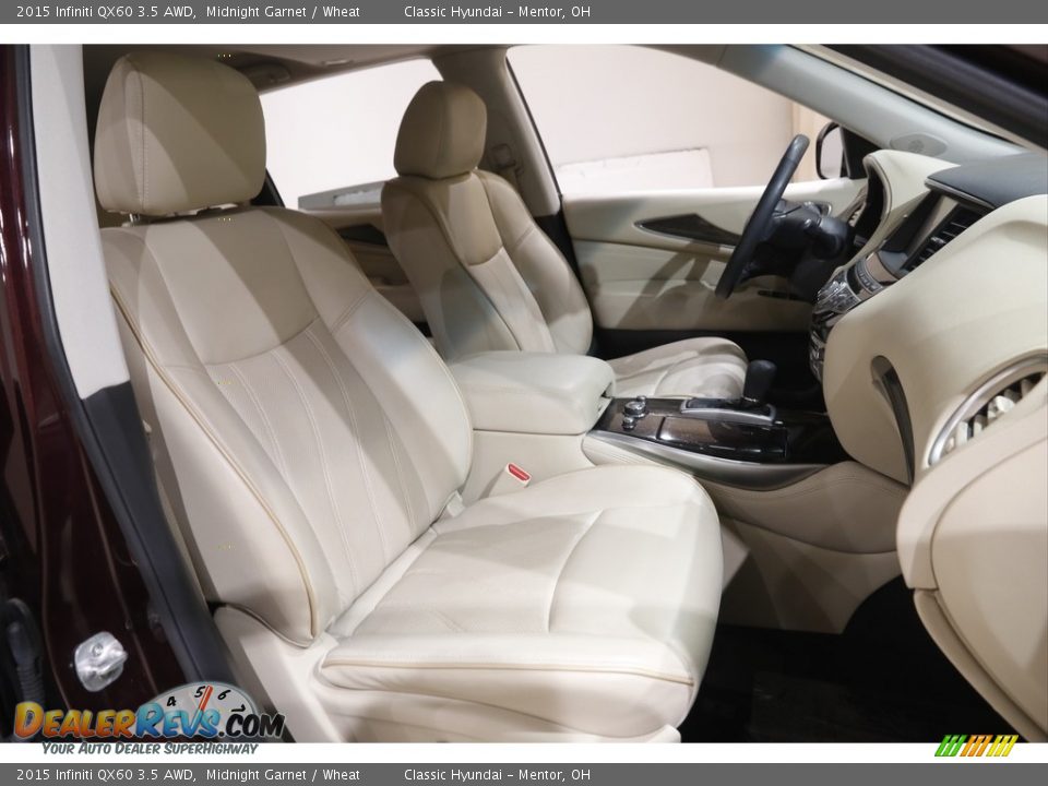 2015 Infiniti QX60 3.5 AWD Midnight Garnet / Wheat Photo #16