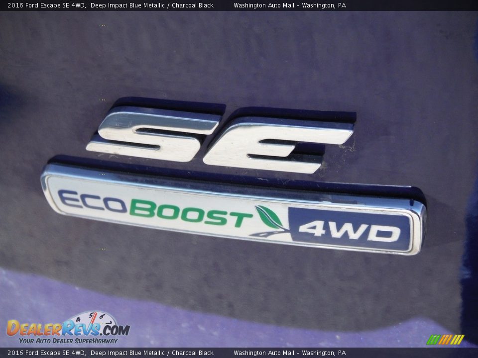2016 Ford Escape SE 4WD Deep Impact Blue Metallic / Charcoal Black Photo #10