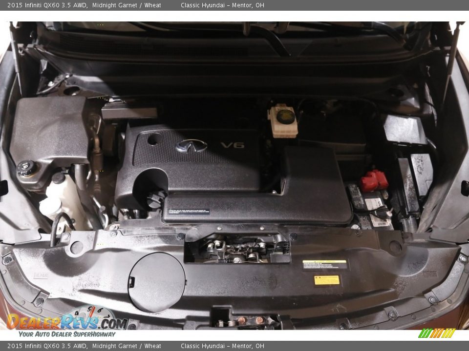 2015 Infiniti QX60 3.5 AWD Midnight Garnet / Wheat Photo #21